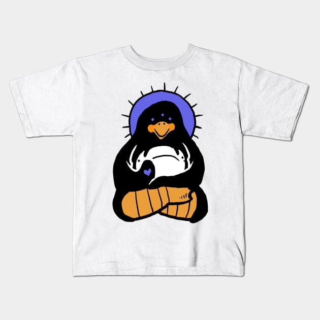 Spirit Penguin Kids T-Shirt by jonah block